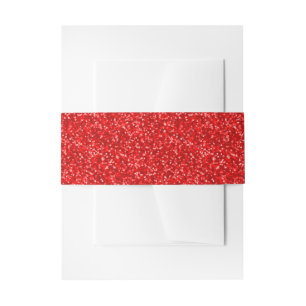 Bandeau De Faire-part Parties scintillantes rouges de scintillement
