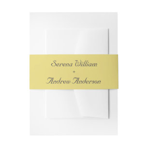 Bandeau De Faire-part Pastel Jaune Plaine Moderne Simple Mariage