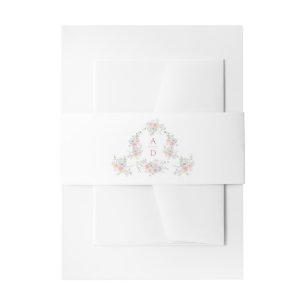 Bandeau De Faire-part Pastel Peonies Cadre Mariage Monogrammes
