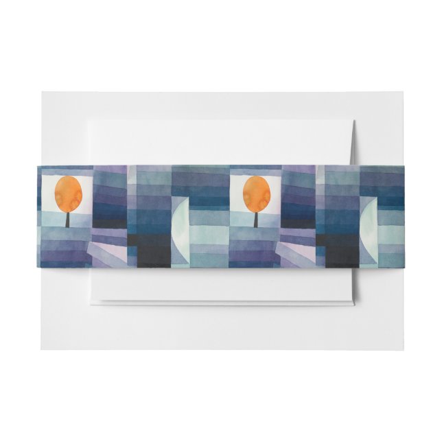 Bandeau De Faire-part Paul Klee Abstrait Tree Blue Peinture (Devant Example)