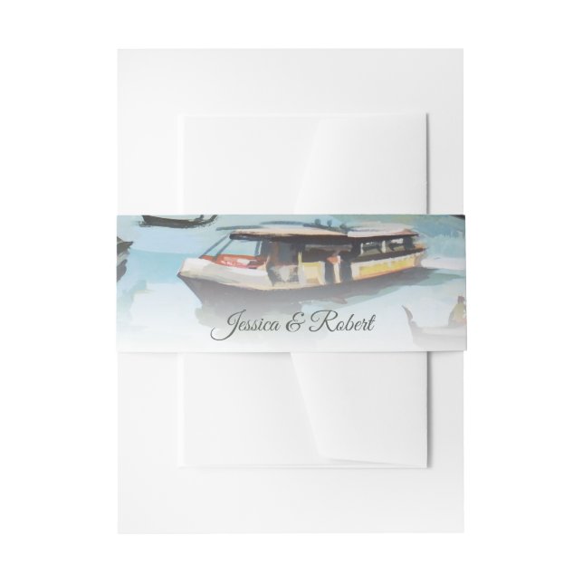 Bandeau De Faire-part Peinture du Grand Canal, Venise, Italie (Devant example)