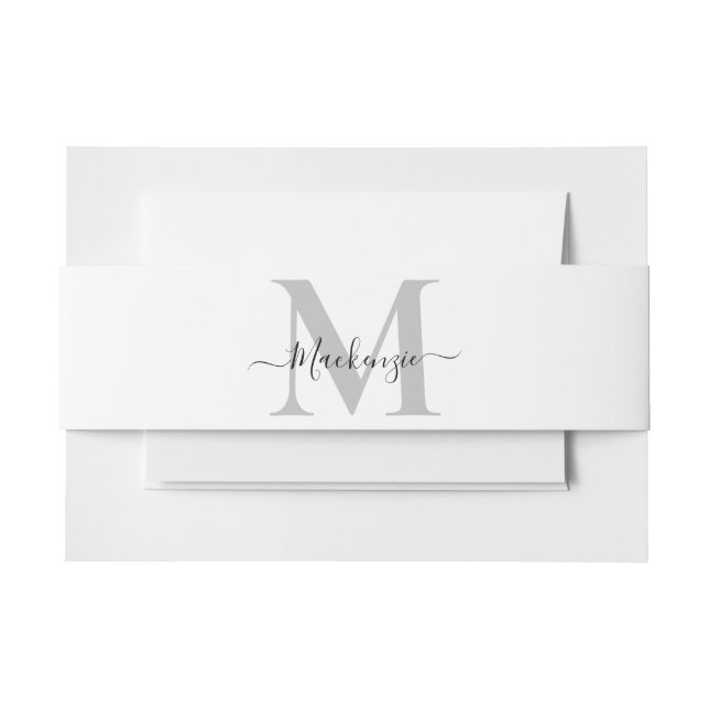 Bandeau De Faire-part Personnaliser le nom initial du monogramme (Devant Example)