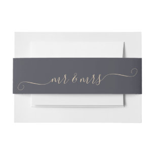 Bandeau De Faire-part Pewter M. et Mme.