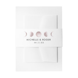 Bandeau De Faire-part Phases de la lune mystique Bande de ventre Mariage