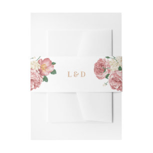 Bandeau De Faire-part Pies florales et Roses