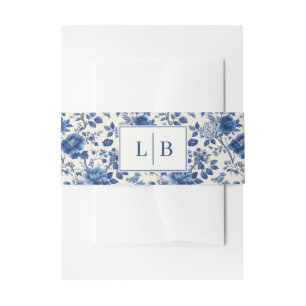 Bandeau De Faire-part Pivoine Fleur Bleue Sereine