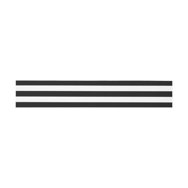 Bandeau De Faire-part PixDezines bandes noires réglables (Plat)