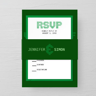 Bandeau De Faire-part Pixel Ampersand Faire-part de mariage