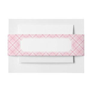 Bandeau De Faire-part Plaid rose-clair