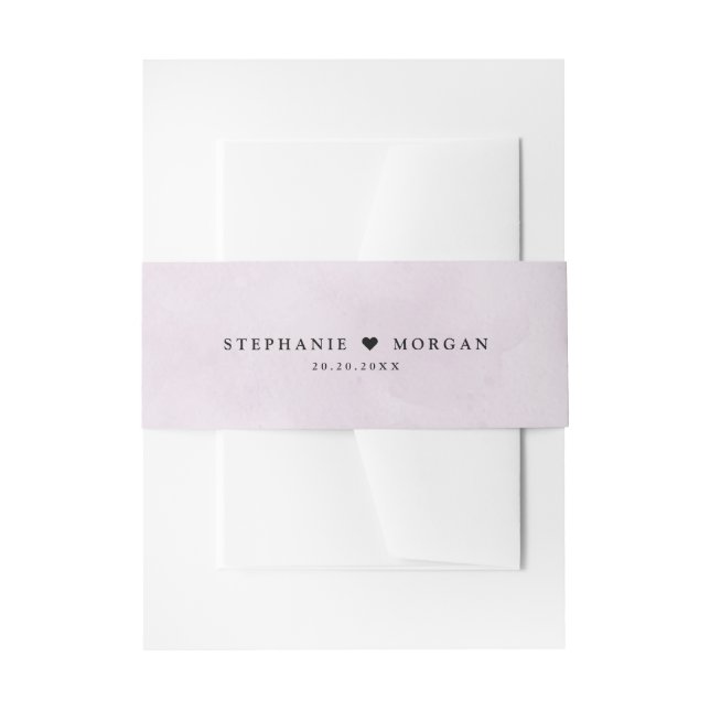 Bandeau De Faire-part Plum violet simple rustique Boho Mariage (Devant example)