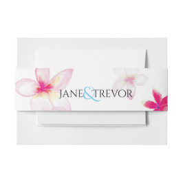 Bandeau De Faire-part Plumeria Mariage Belly Band