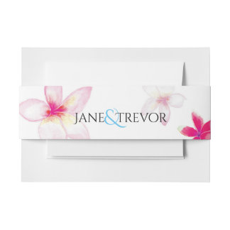 Bandeau De Faire-part Plumeria Mariage Belly Band
