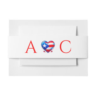 Bandeau De Faire-part Porto Rico Couple Mariage