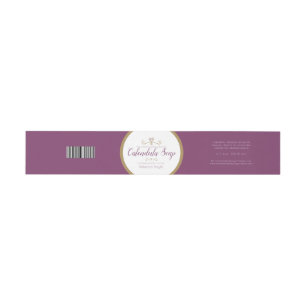 Bandeau De Faire-part Pourpre d'or de l'information produit de savon