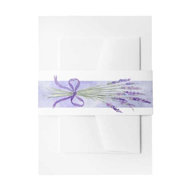 Bandeau De Faire-part Provence Lavande Purple Fleur Mariage Floral (Devant example)