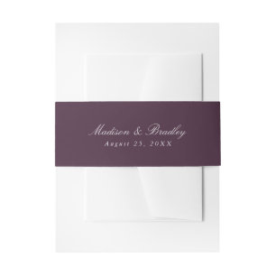 Bandeau De Faire-part Prune Foncé Violet Mariage