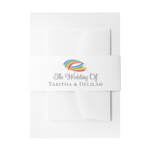 Bandeau De Faire-part Rainbow Waves magnifique mariage personnalisé