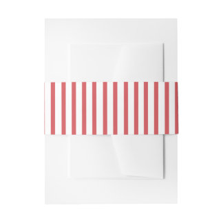 Bandeau De Faire-part Rayure fine rouge et blanche