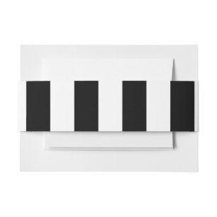 Bandeau De Faire-part Rayures noires et blanches vintage classique