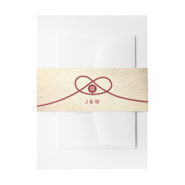 Bandeau De Faire-part Red Knot Union Double Bonheur Mariage chinois