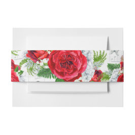 Bandeau De Faire-part Red Rose Belly