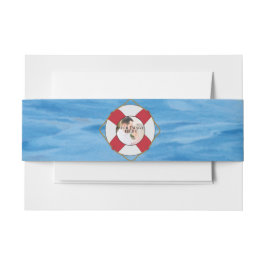 Bandeau De Faire-part Réservoir de vie nautique avec Mariage d'aquarelle