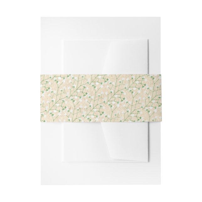 Bandeau De Faire-part Respiration de Bébé Aquarelle Bohème Chic Baptême  (Devant example)