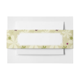 Bandeau De Faire-part Rétro arrière - plan floral