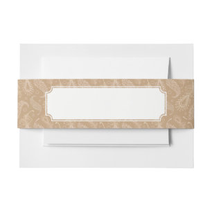 Bandeau De Faire-part Rétro-feater-pâle-motif