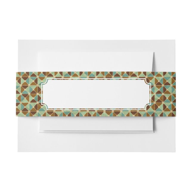 Bandeau De Faire-part Rétro motif géométrique (Devant Example)