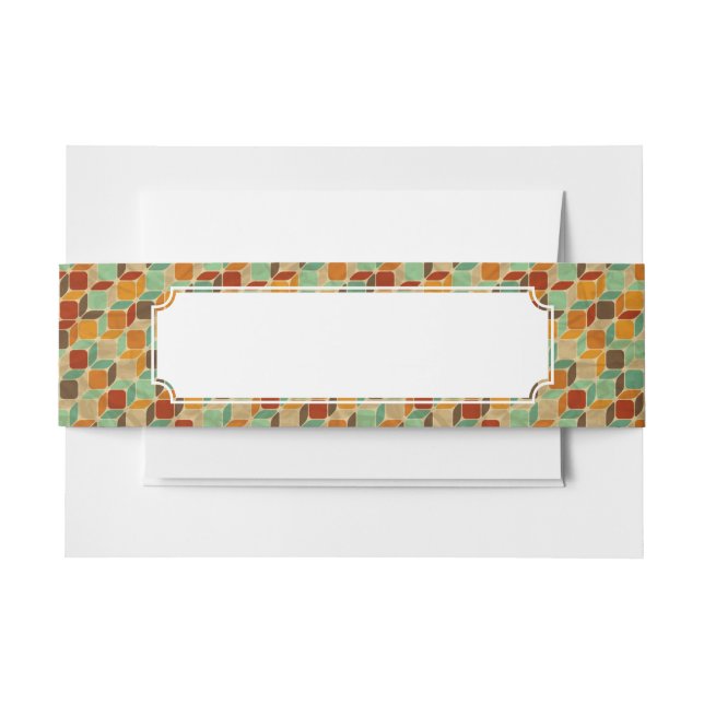 Bandeau De Faire-part Rétro motif géométrique 4 (Devant Example)