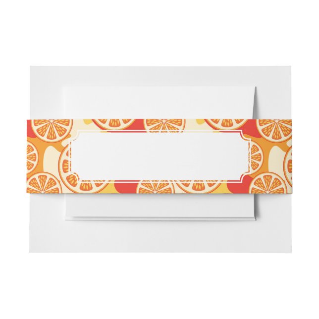 Bandeau De Faire-part Rétro motif orange d'agrume (Devant Example)