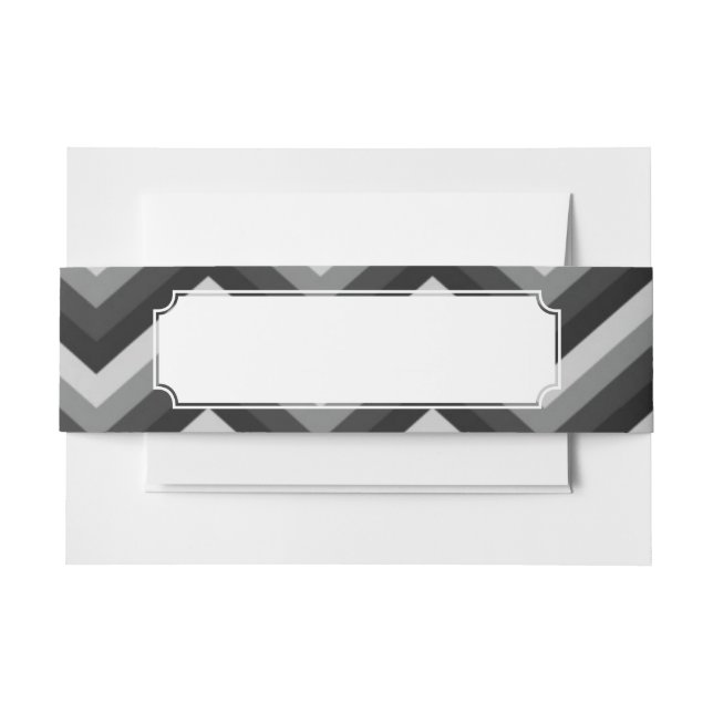 Bandeau De Faire-part Rétro zigzag Chevron de motif (Devant Example)
