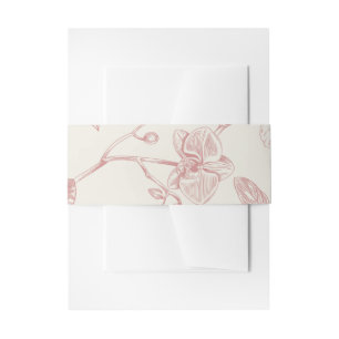 Bandeau De Faire-part Riche Rouge Français Floral Toile Floral Floral