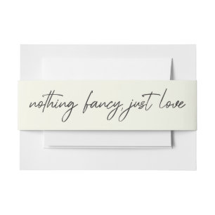 Bandeau De Faire-part Rien De Fancy Just Love Classique Mariage élégant
