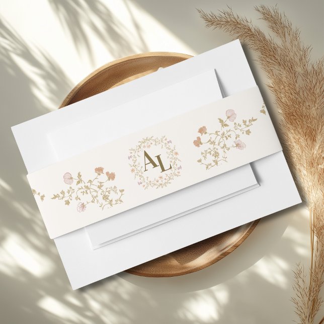 Bandeau De Faire-part Rococo Floral Antique Frame Mariage (Créateur téléchargé)