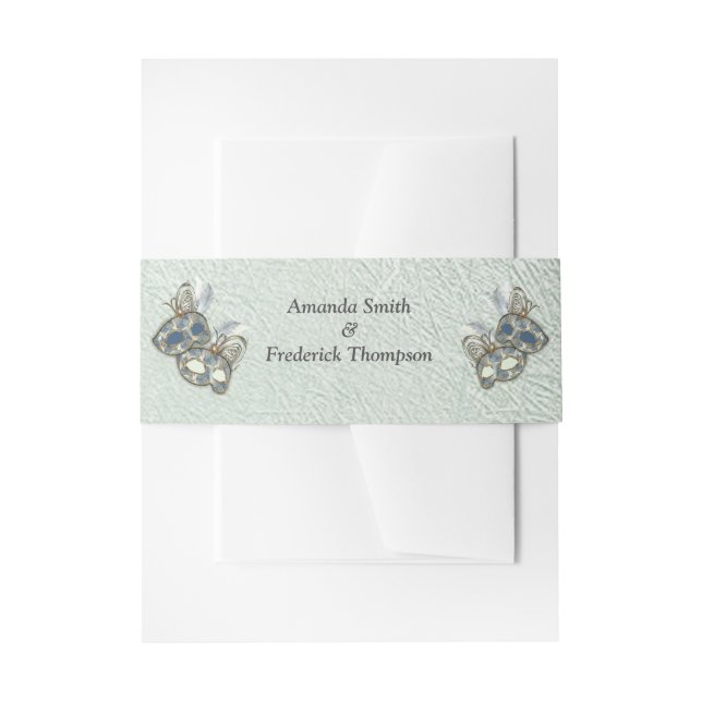 Bandeau De Faire-part Rococo Rich Motif design avec Masques (Devant example)