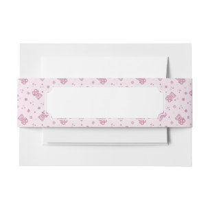 Bandeau De Faire-part Rose d'arrière - plan de nounours