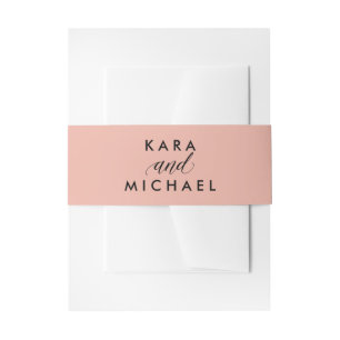 Bandeau De Faire-part Rose élégant avec la calligraphie noire