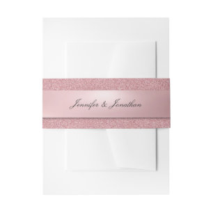 Bandeau De Faire-part Rose Gold Moderne Typographie Nom du script Popula