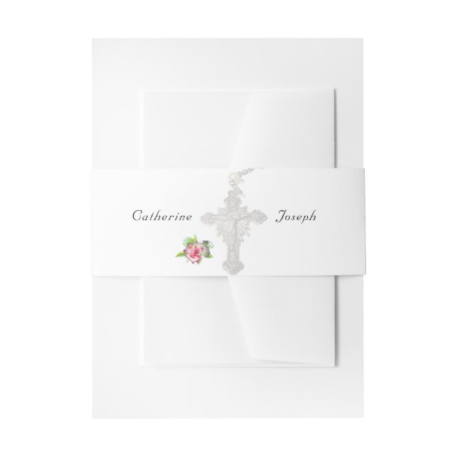 Bandeau De Faire-part Rose nuptial (Devant example)