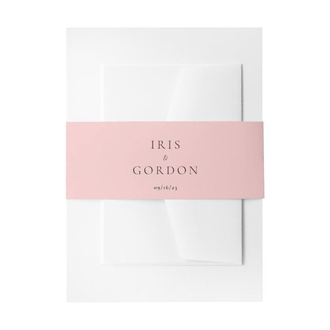 Bandeau De Faire-part Rose personnalisé Mariage minimal (Devant example)