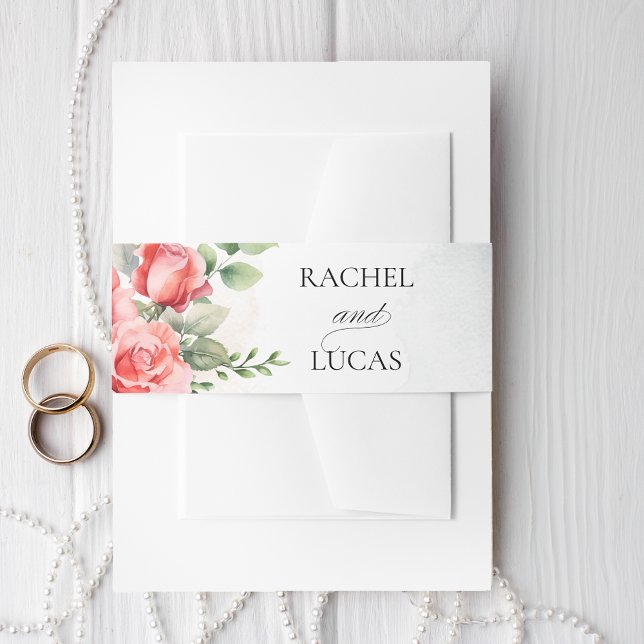 Bandeau De Faire-part Roses roses roses roses romantiques (Créateur téléchargé)