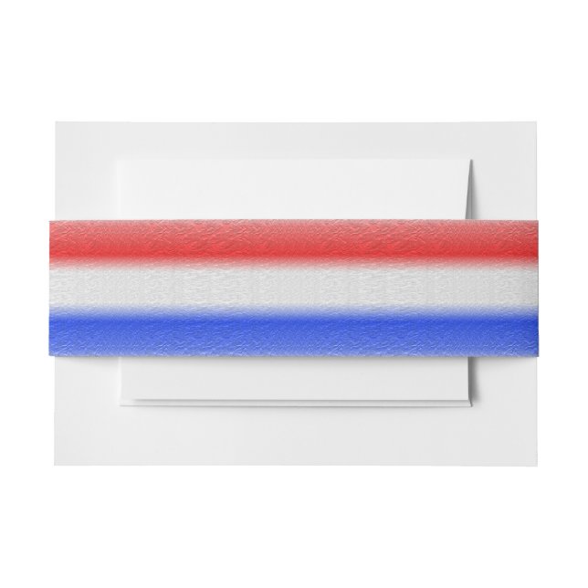 Bandeau De Faire-part Rouge blanc et bleu (Devant Example)