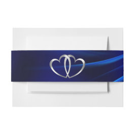 Bandeau De Faire-part Royal Blue Diamonds Mariage Coeurs d'argent