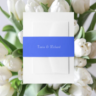 Bandeau De Faire-part Royal Blue Simple Stylisé Nom Mariage