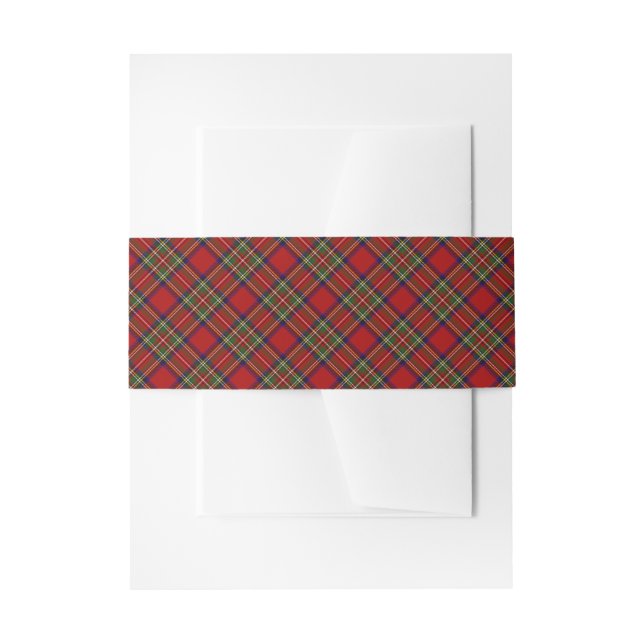 Bandeau De Faire-part Royal Stewart Clan Tartan Scottish Plaid (Devant example)