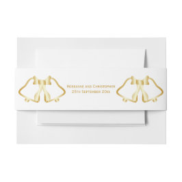Bandeau De Faire-part Ruban Bells Faire-part de mariage Or