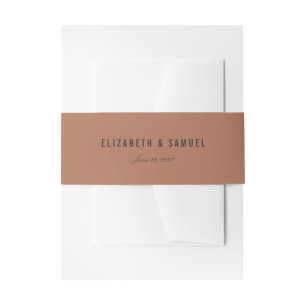 Bandeau De Faire-part Rubans de ventre de mariage Brun Automnal