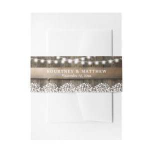 Bandeau De Faire-part Rustic Country Baby's Breath Mariage